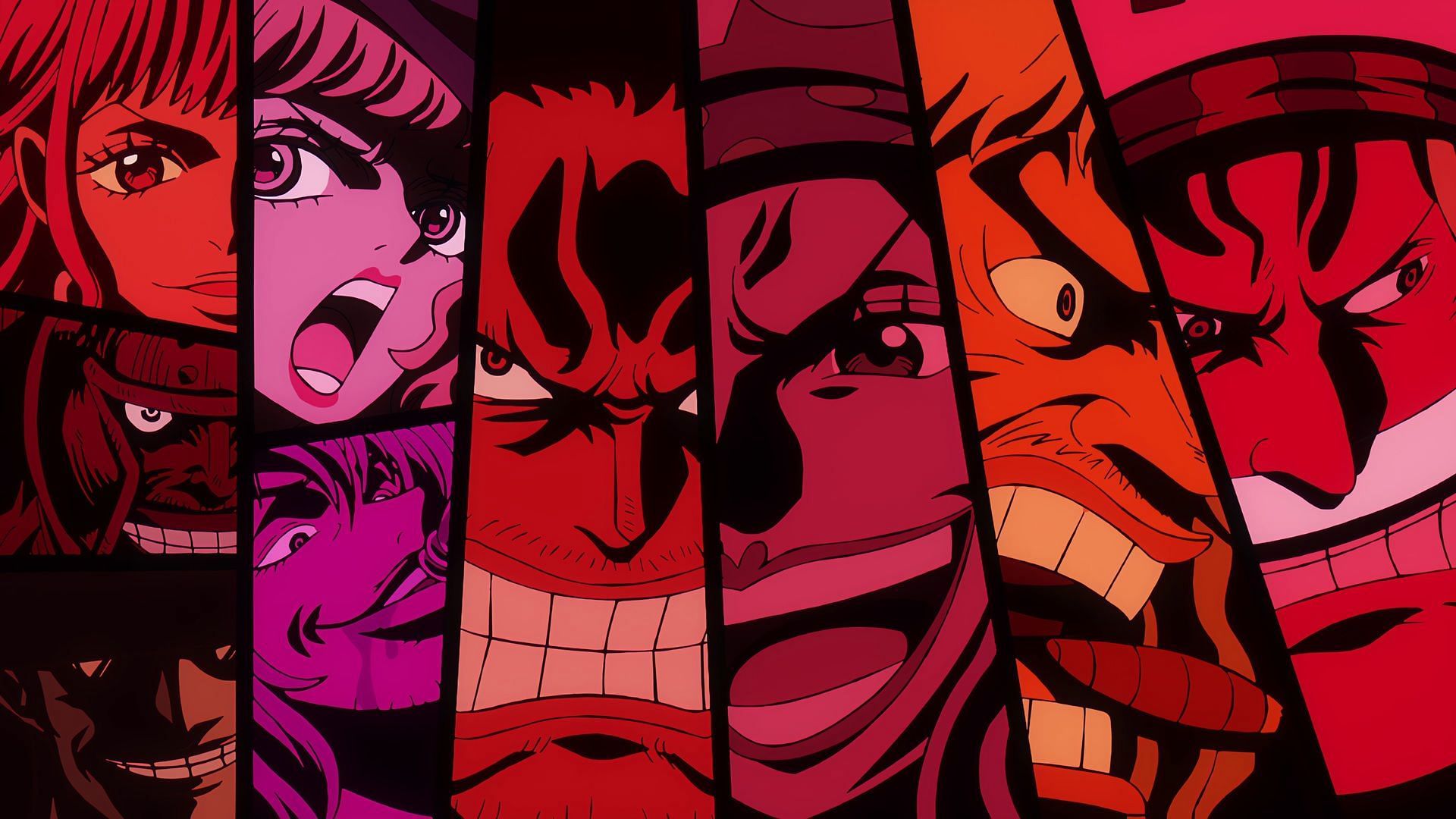 The members of Xebec's crew at its maximum splendor (Image via Toei Animation)